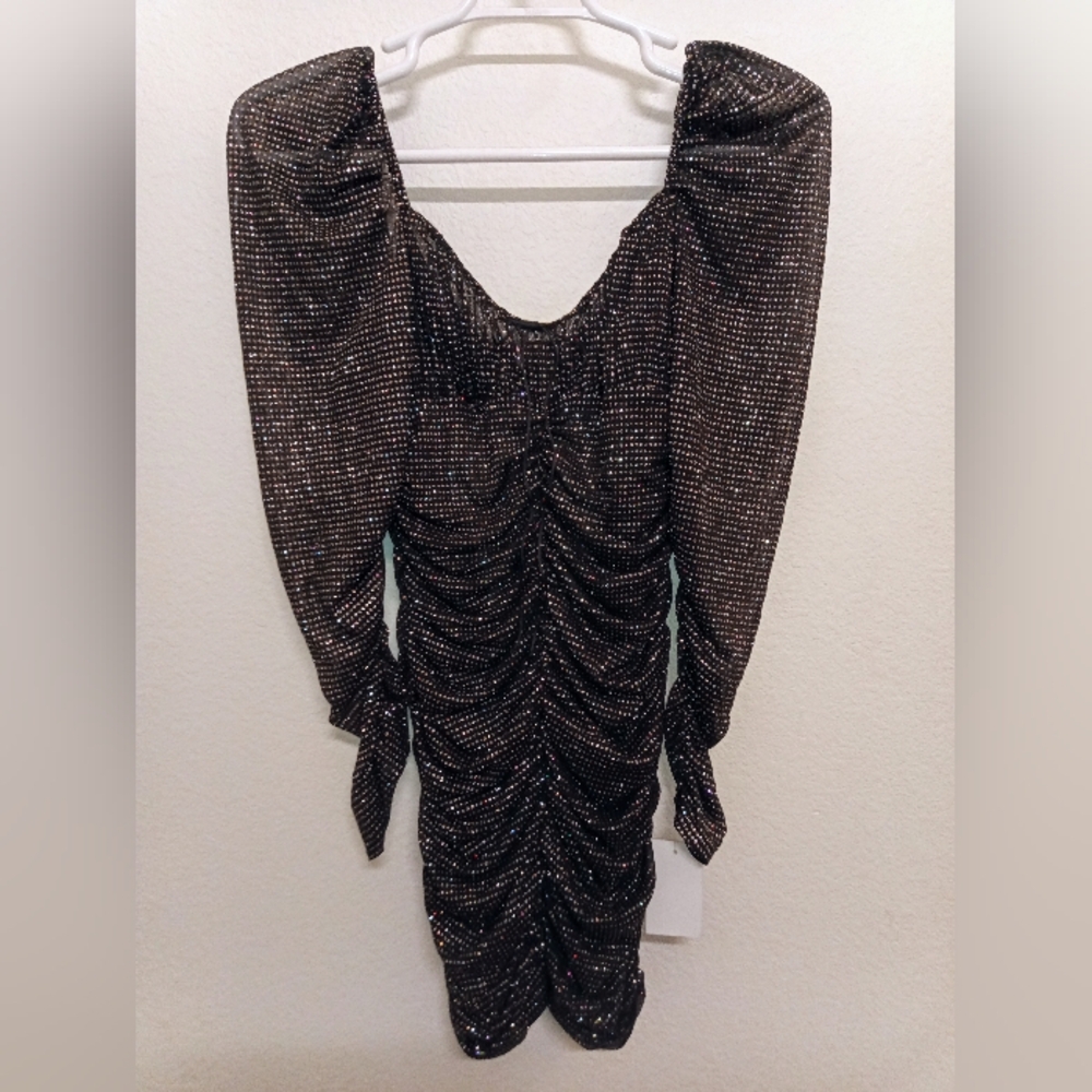 NWT For Love and Lemons All That Glitters Dress Black Size M
